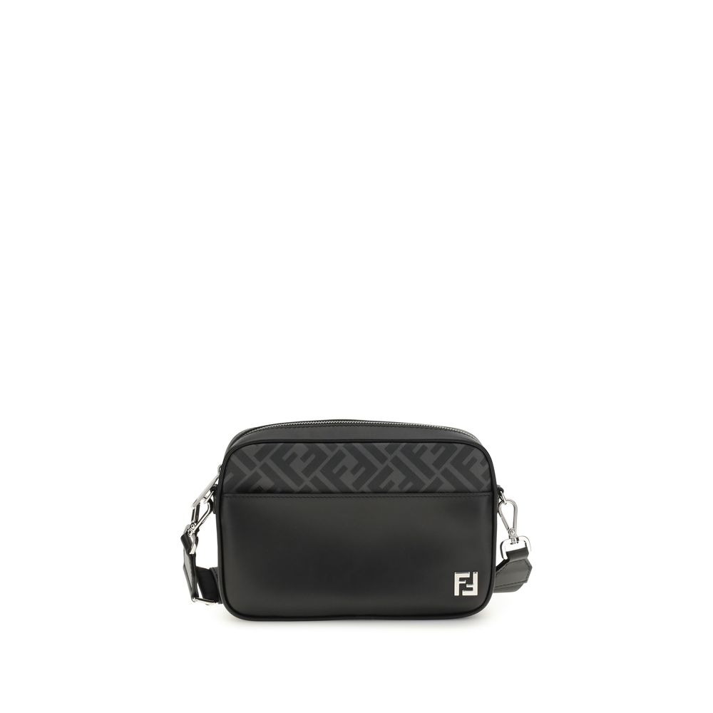 FF leather and canvas Shoulder Bag