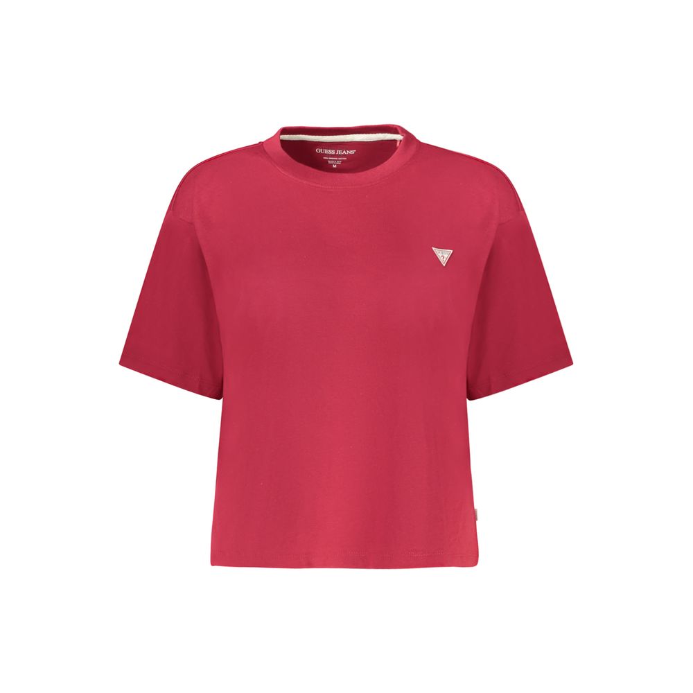 Red Cotton Women T-Shirt