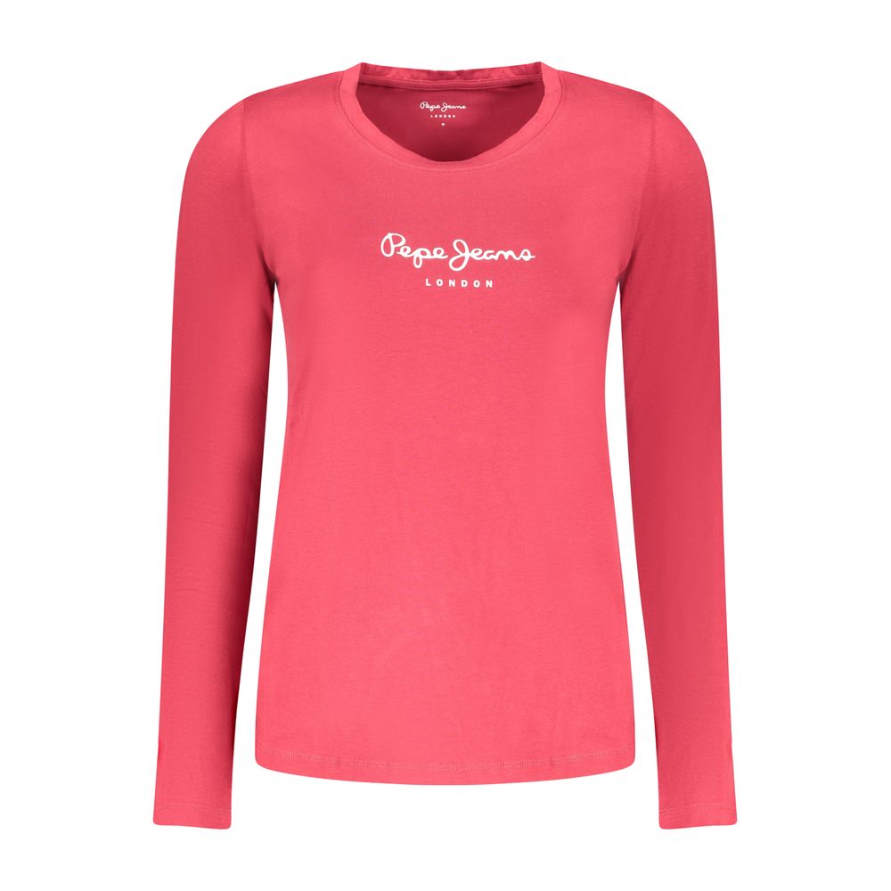 Red Cotton Women T-Shirt
