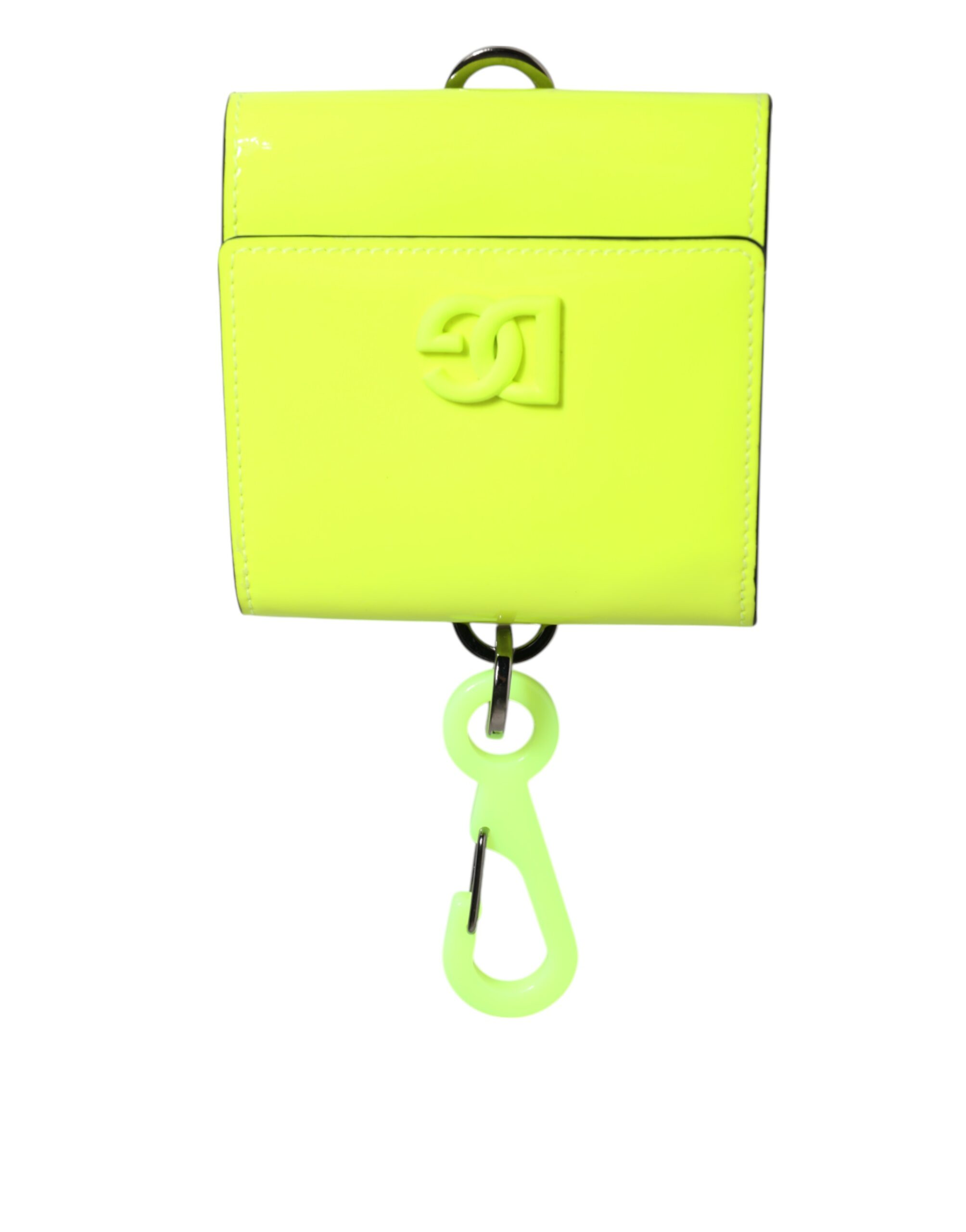 Yellow Green Bifold DG Logo Neck Strap Cardholder Wallet