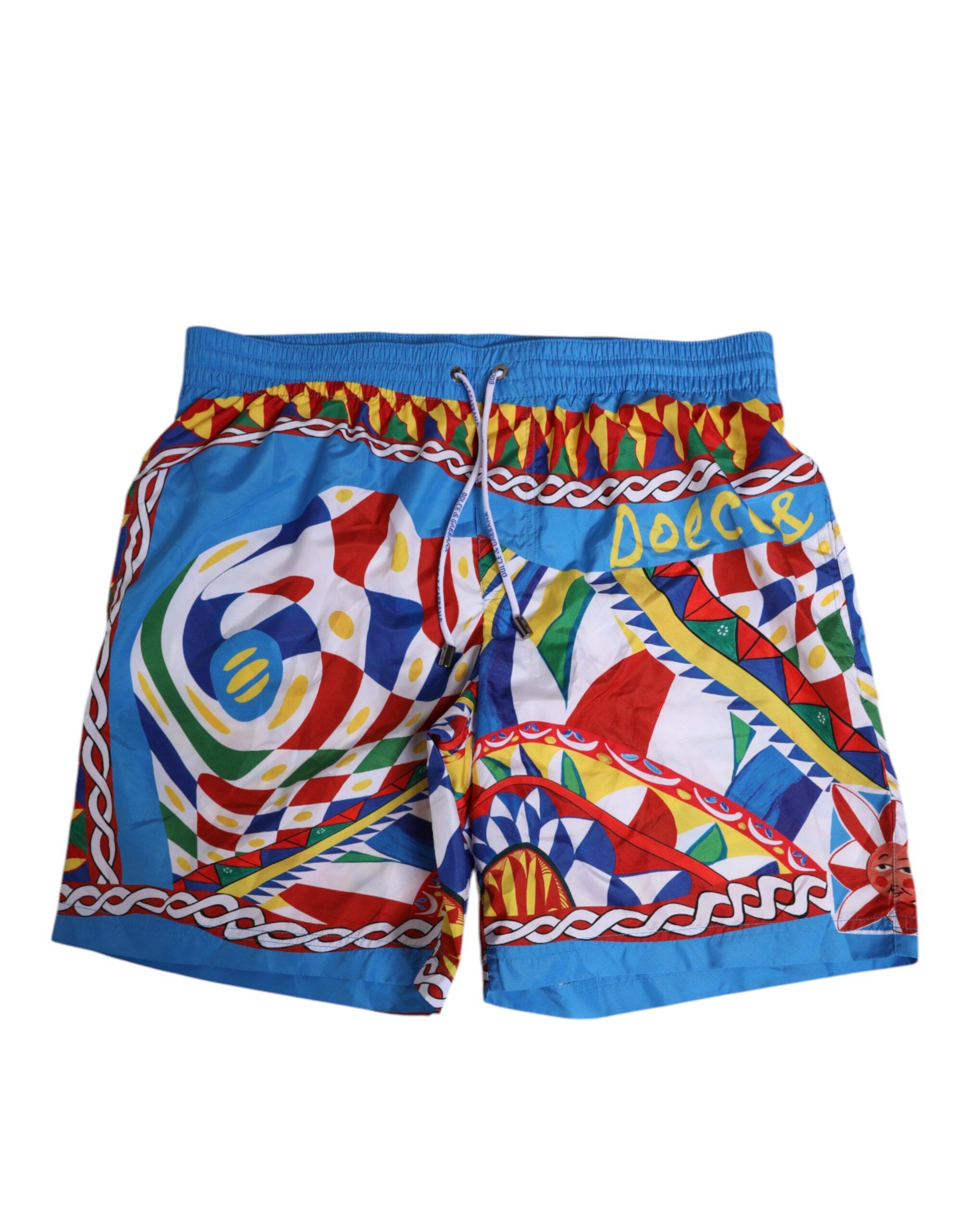 Multicolor Carretto Print Mid Length Men Swimwear
