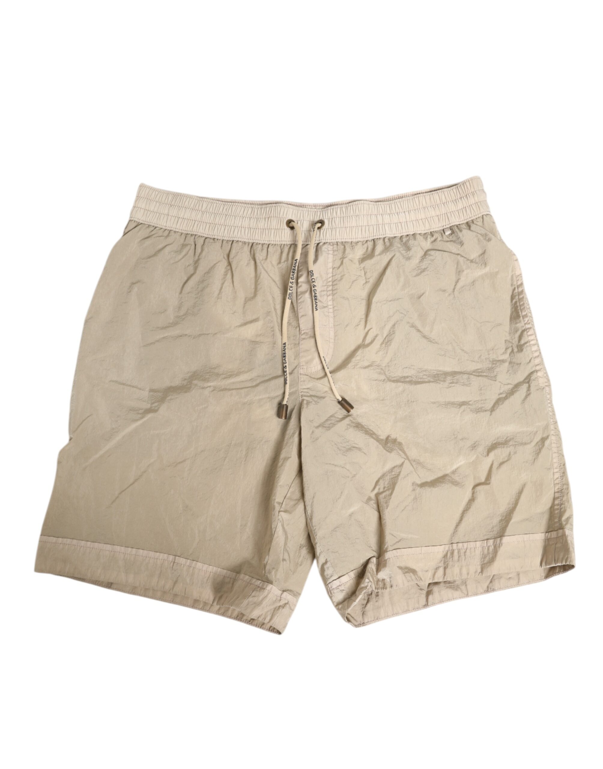 Beige Nylon Beachwear Men Boxer Short Swimwear