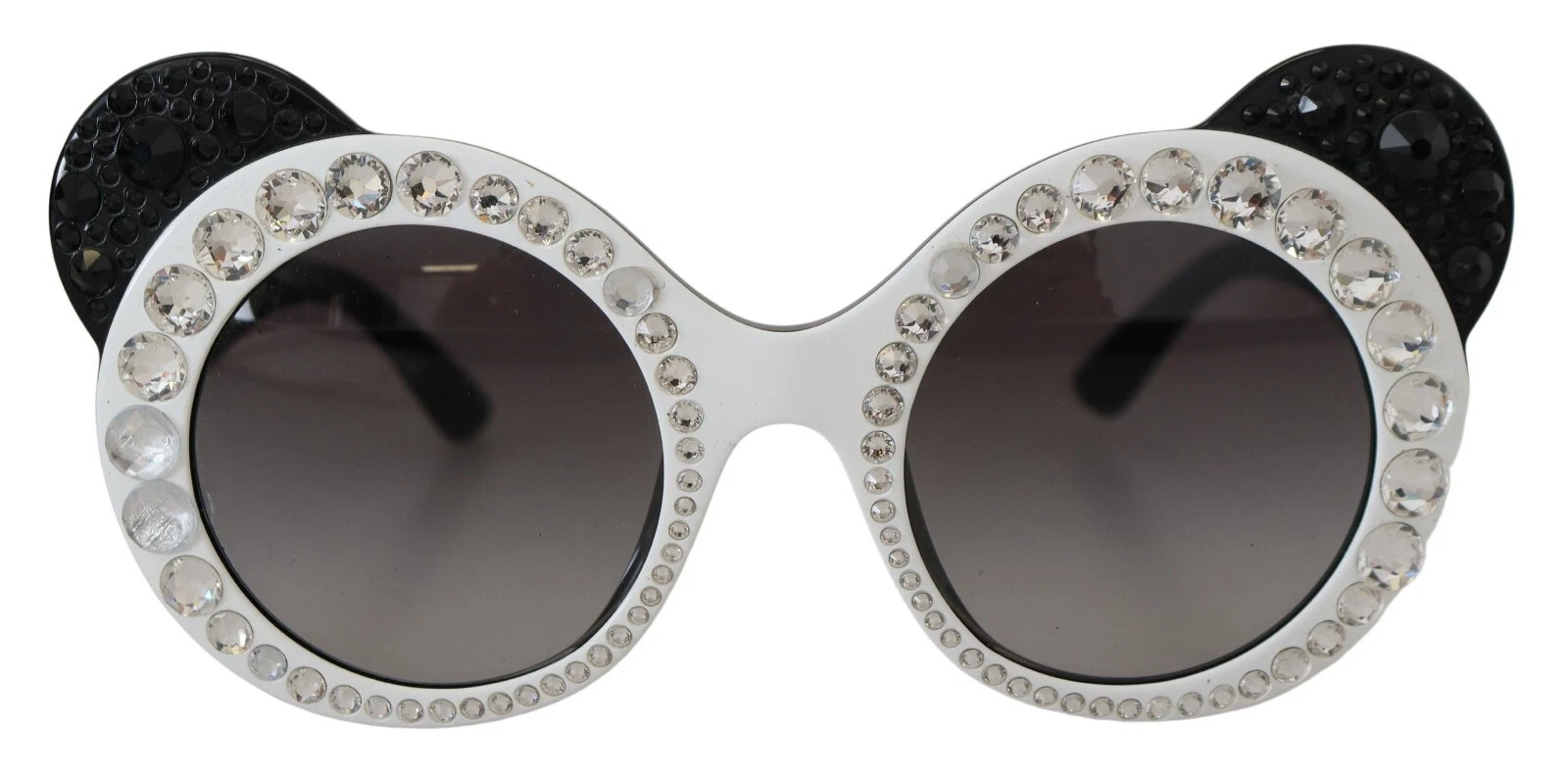 DG4325BM White Black Acetate Crystal Shades Sunglasses