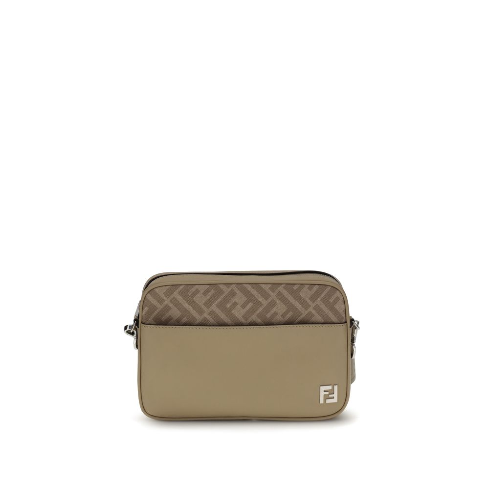 Beige Leather Shoulder Bag