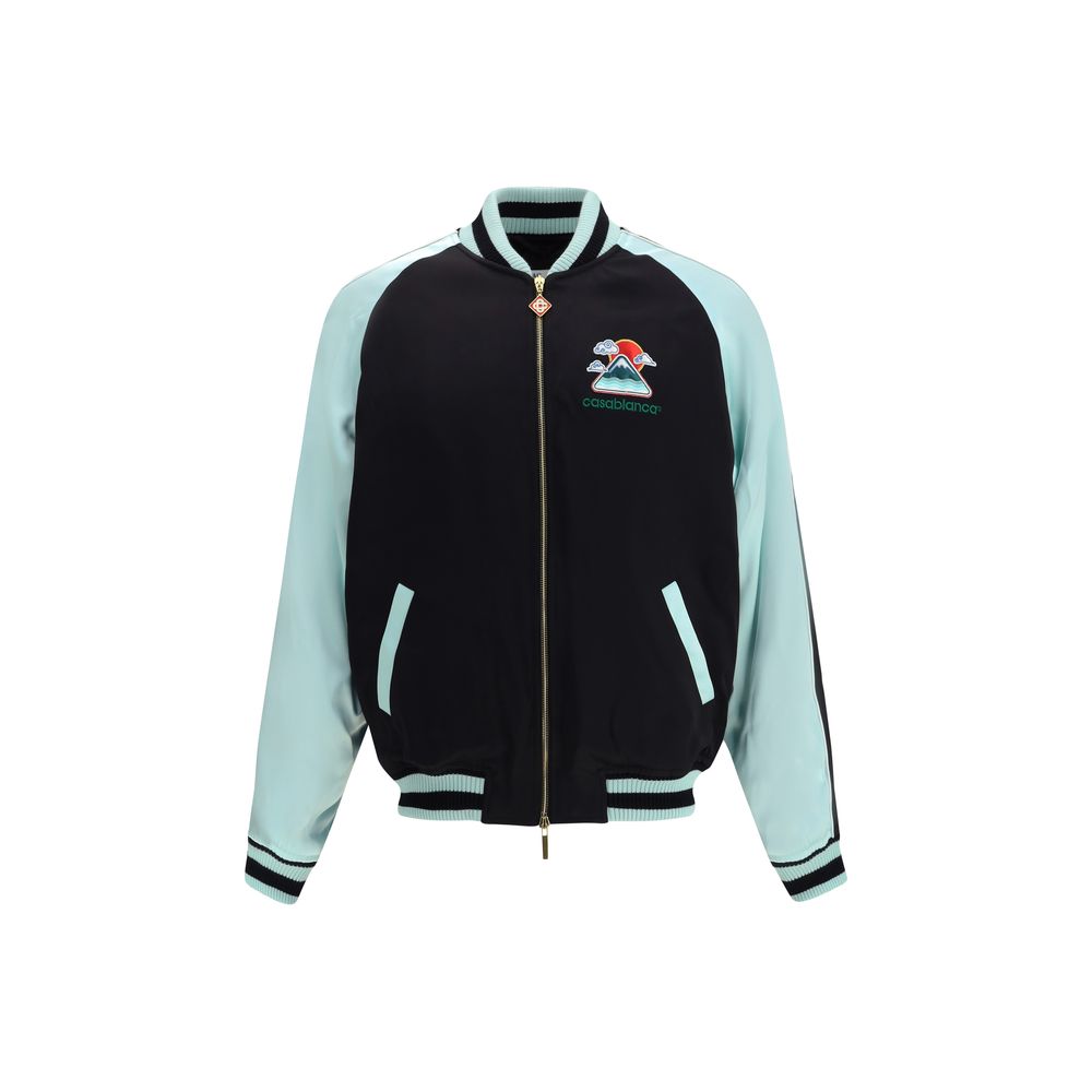 Two-tone satin bomber Jacket