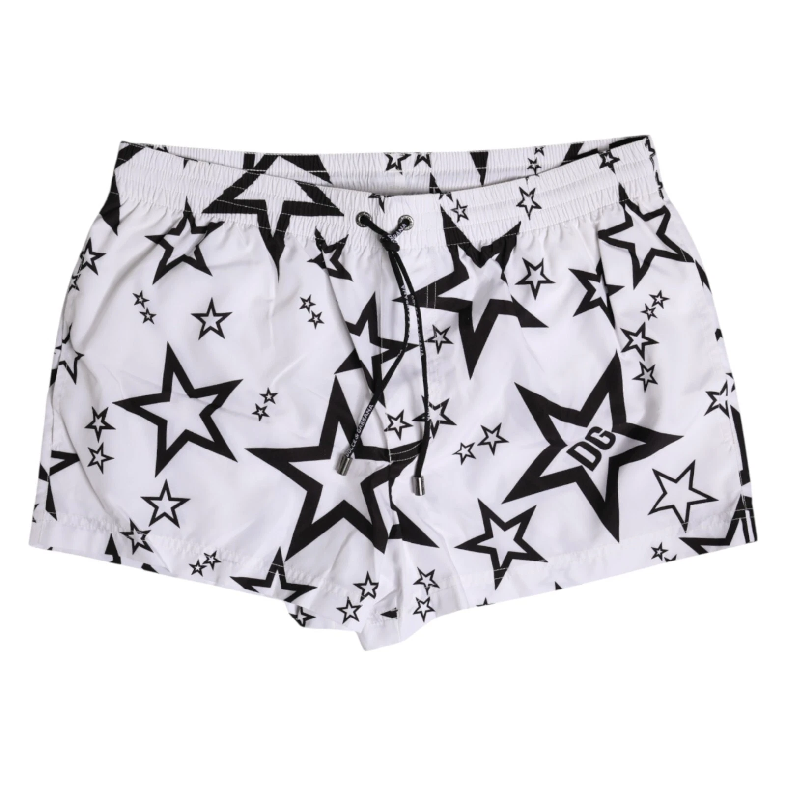 White Star Print Beachwear Men Shorts Swimwear