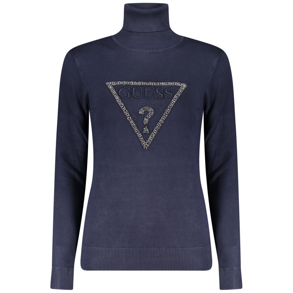 Blue Viscose Women Sweater