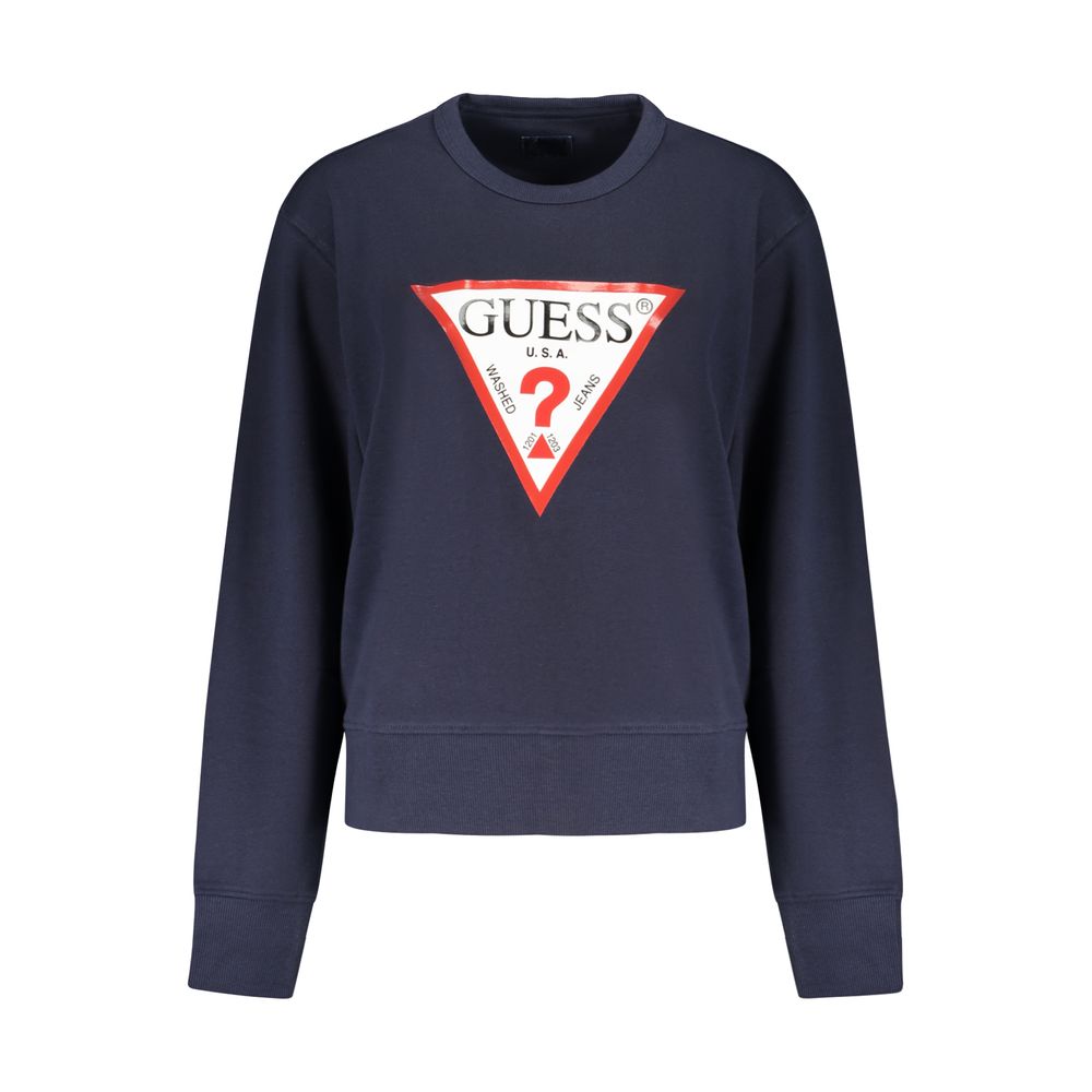 Blue Cotton Women Sweater