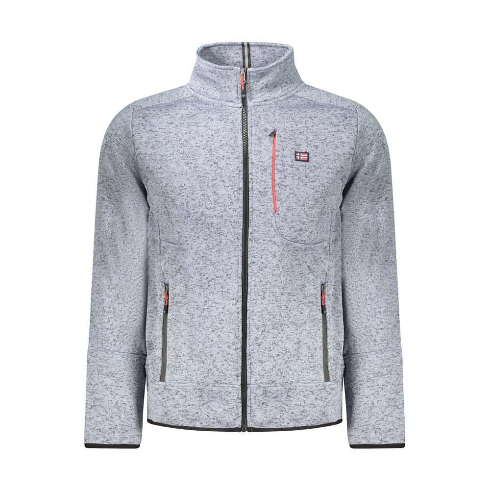 Blue Polyester Men Sweater