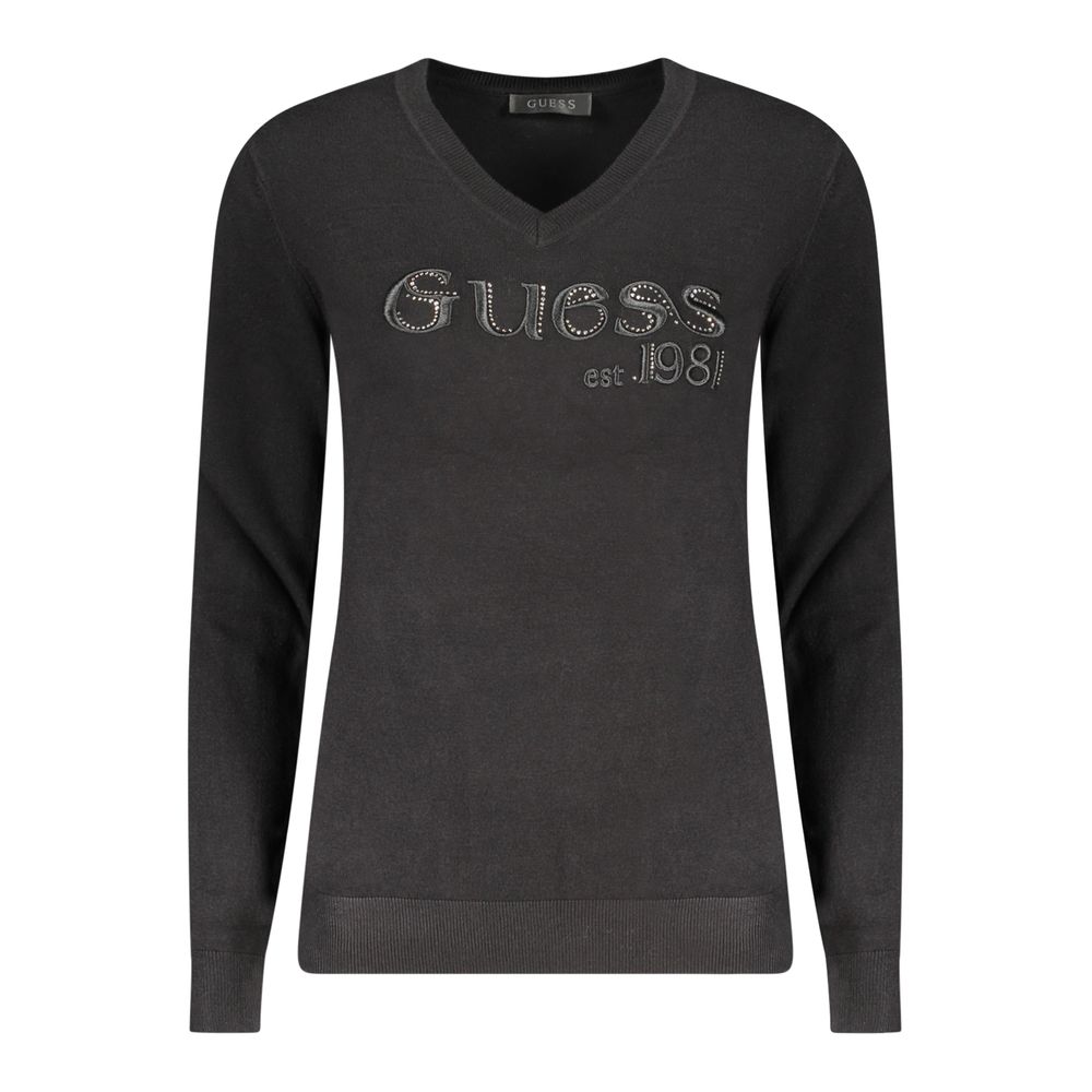 Black Viscose Women Sweater