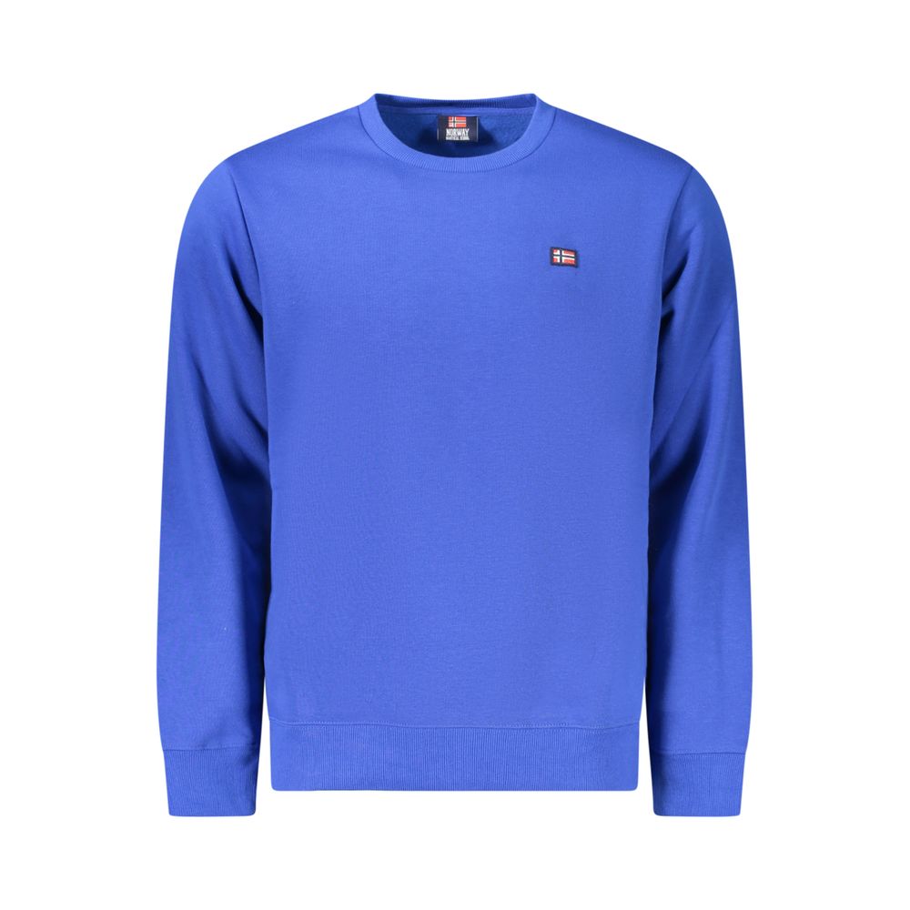 Blue Cotton Mens Sweater