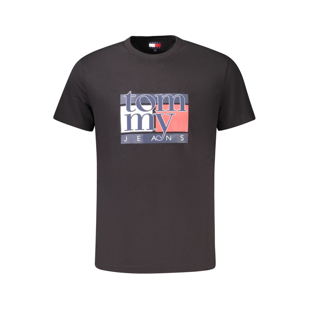 Black Cotton Men T-Shirt