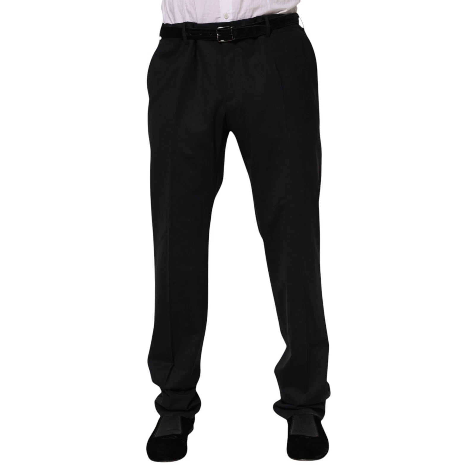 Black Wool Formal Dress Men Trousers Pants