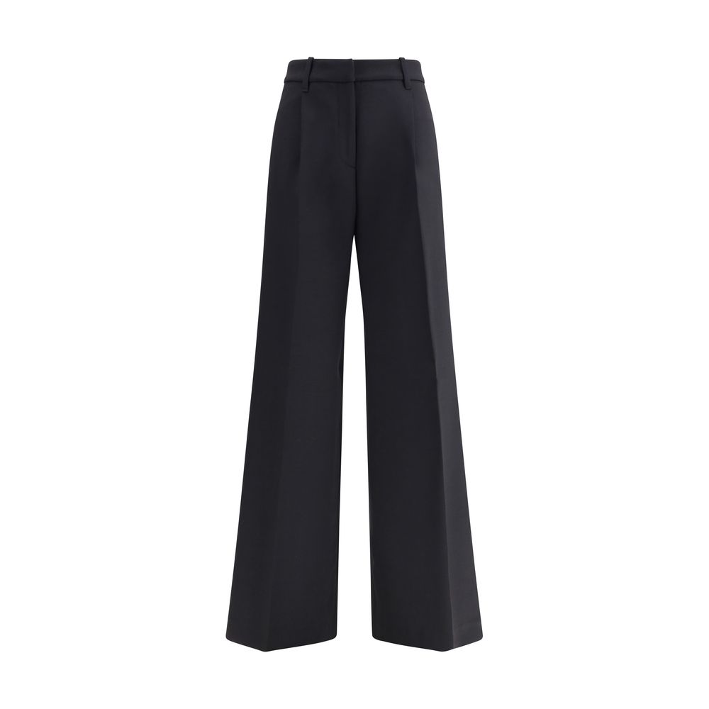 Black Wool Casual Pants