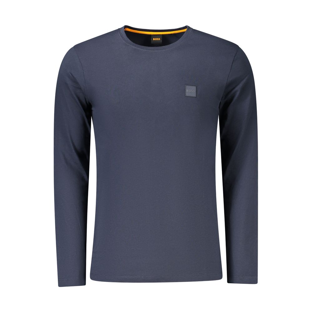 Blue Cotton Men T-Shirt