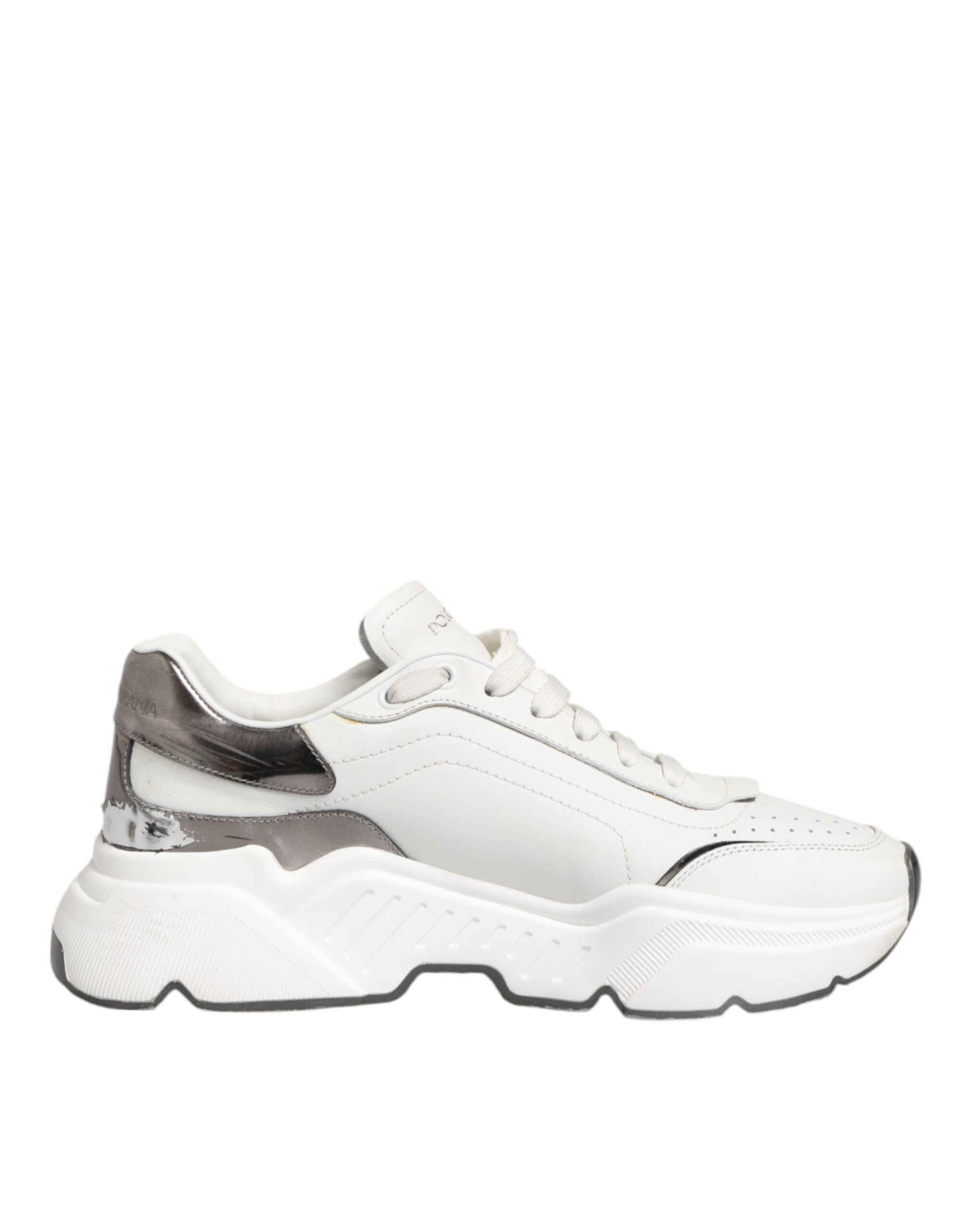 White Silver DAYMASTER Leather Sneakers Men Shoes