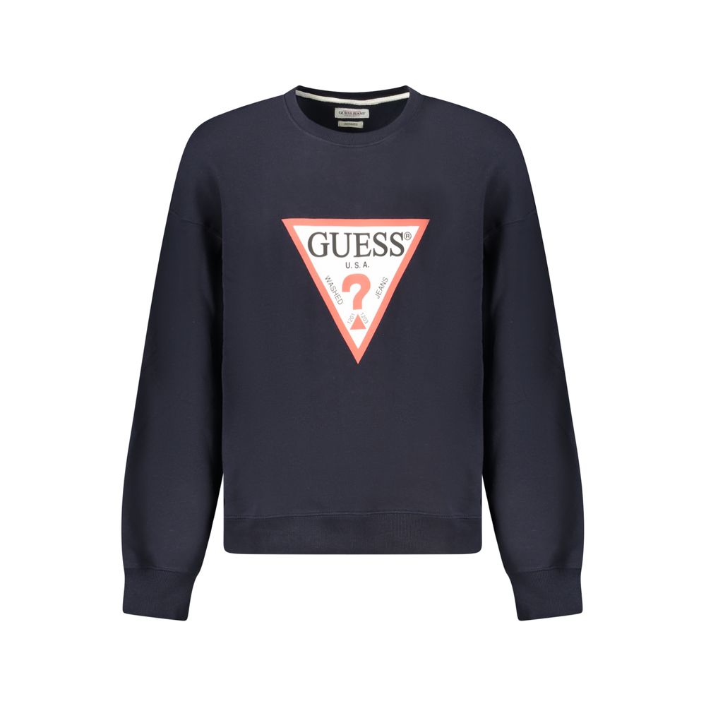 Blue Cotton Men Sweater