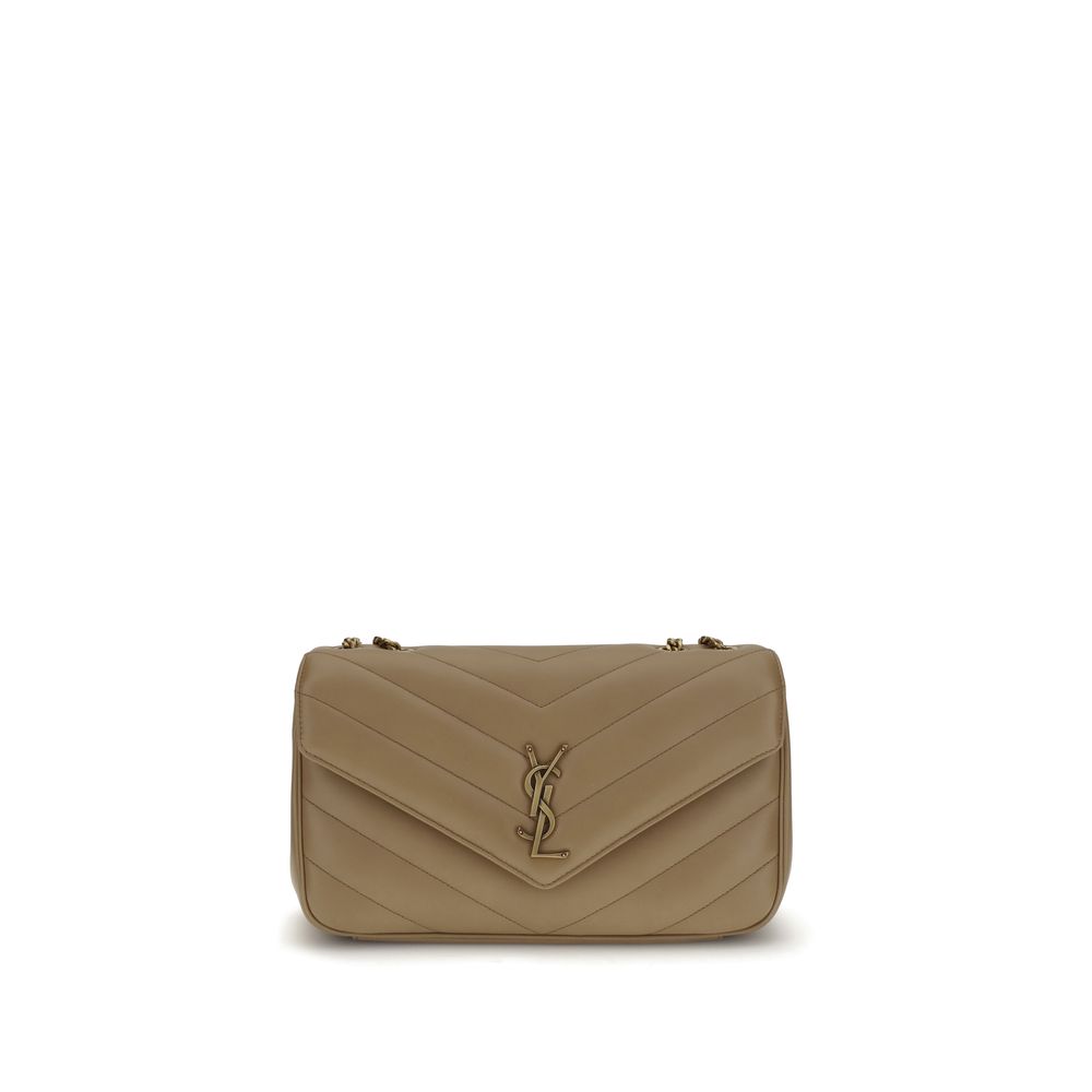 Beige Calf Leather Bos Taurus Shoulder Bag