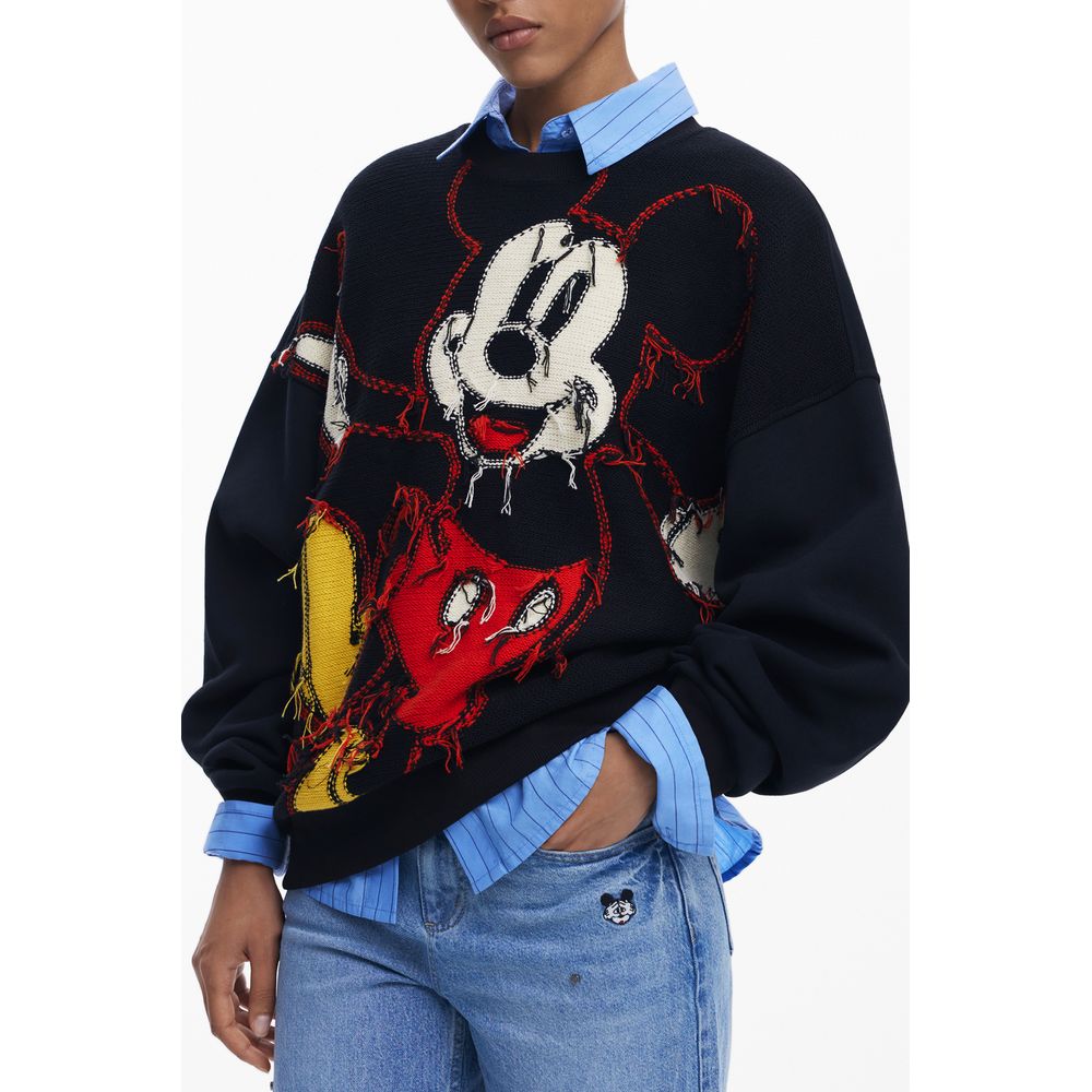 Black Cotton Women Sweater