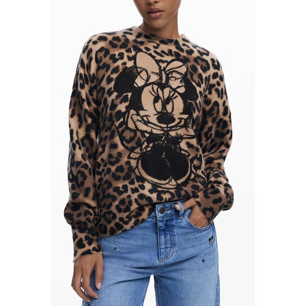 Brown Elastane Women Sweater