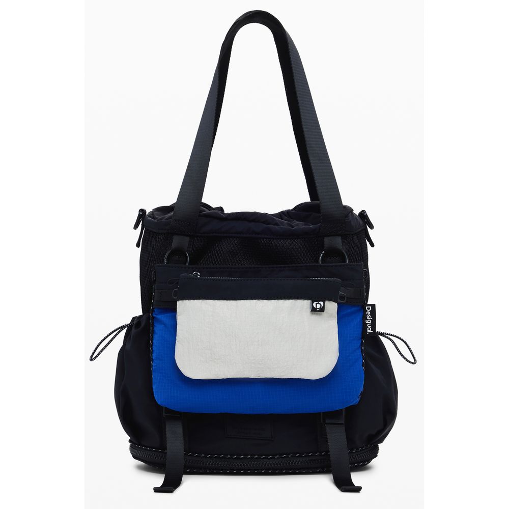 Black Polyester Women Handbag