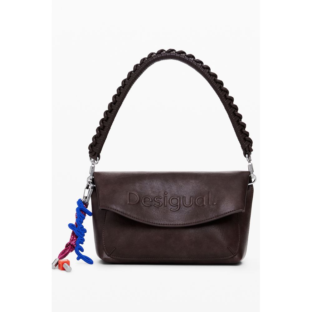 Brown Polyethylene Women Handbag