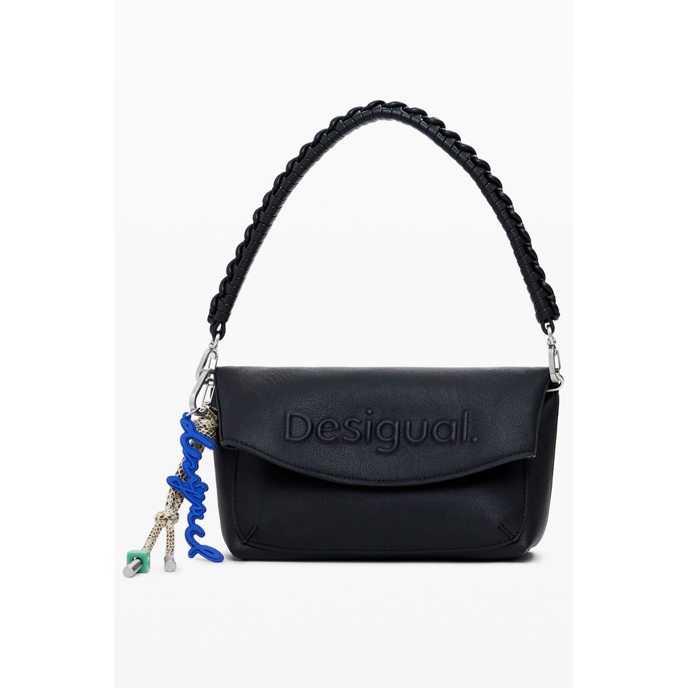 Black Polyethylene Women Handbag