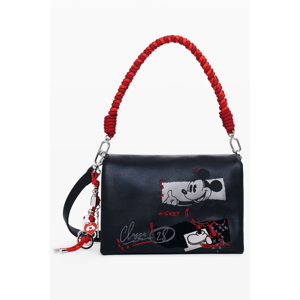 Black Polyethylene Women Handbag