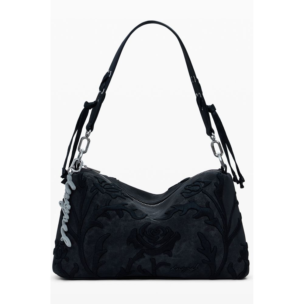 Black Polyethylene Women Handbag
