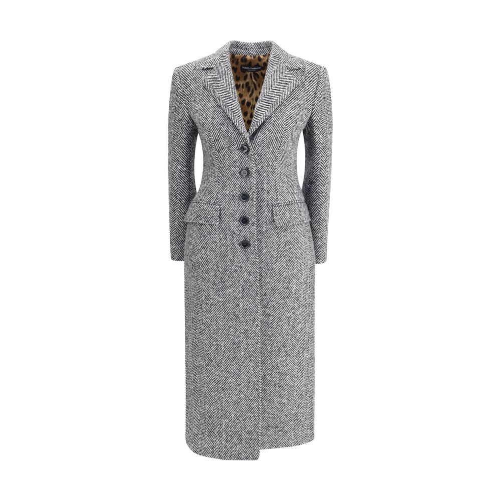 Single-breasted chevron Coat