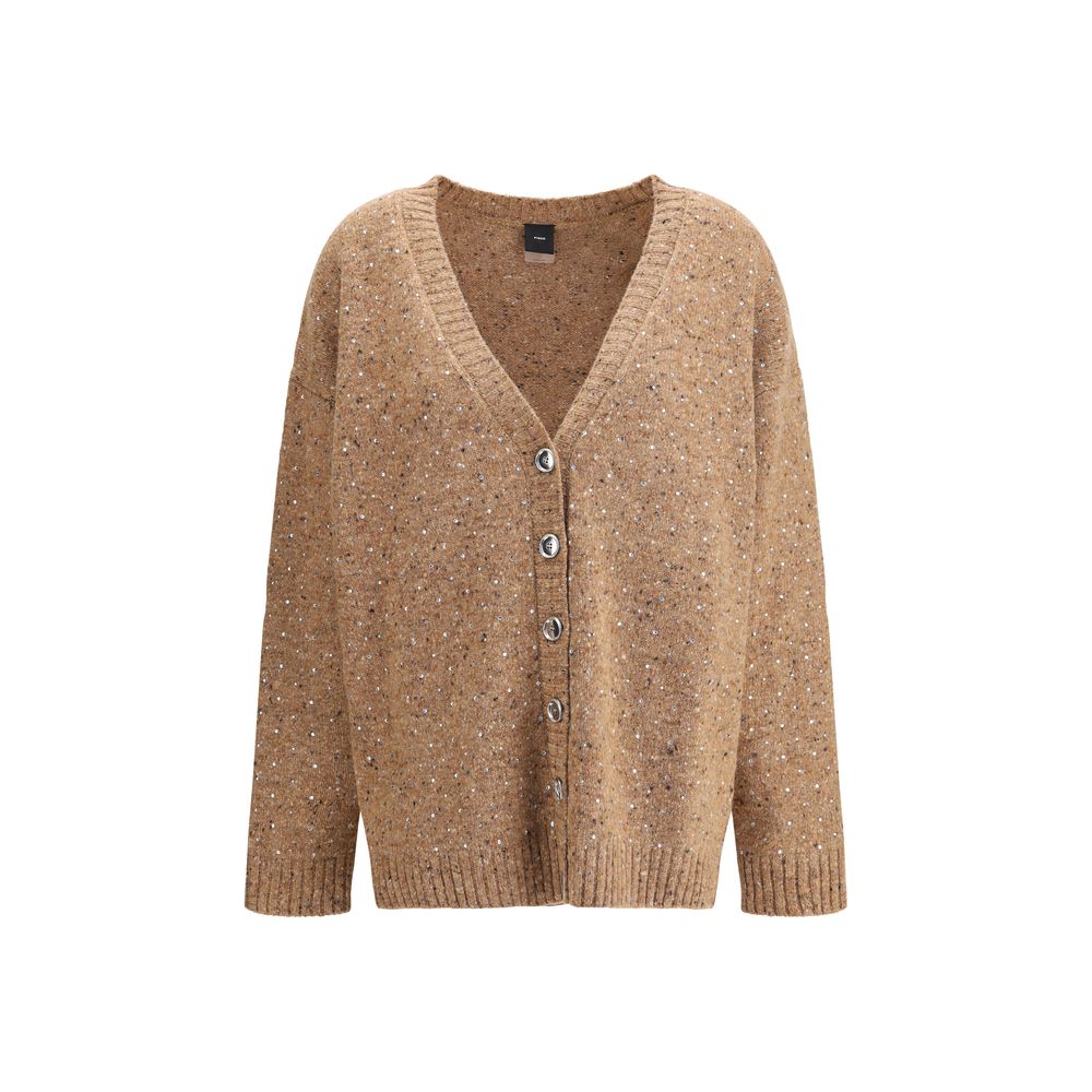 Bouclé fabric Cardigan with rhinestones