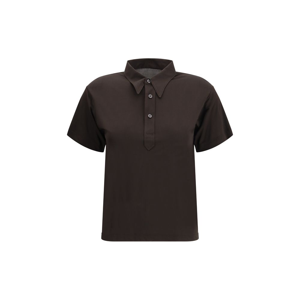 Brown Viscose Polo Shirt