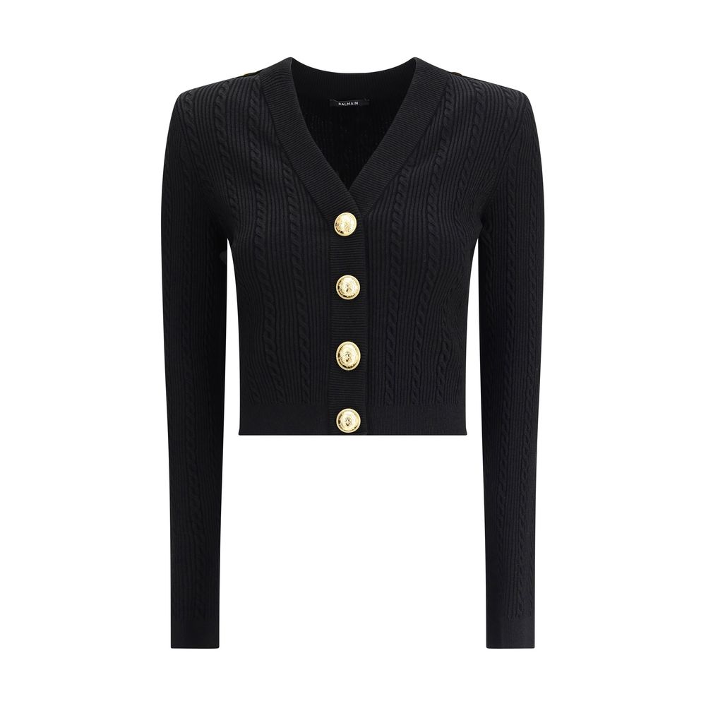 Ribbed and braided Cardigan