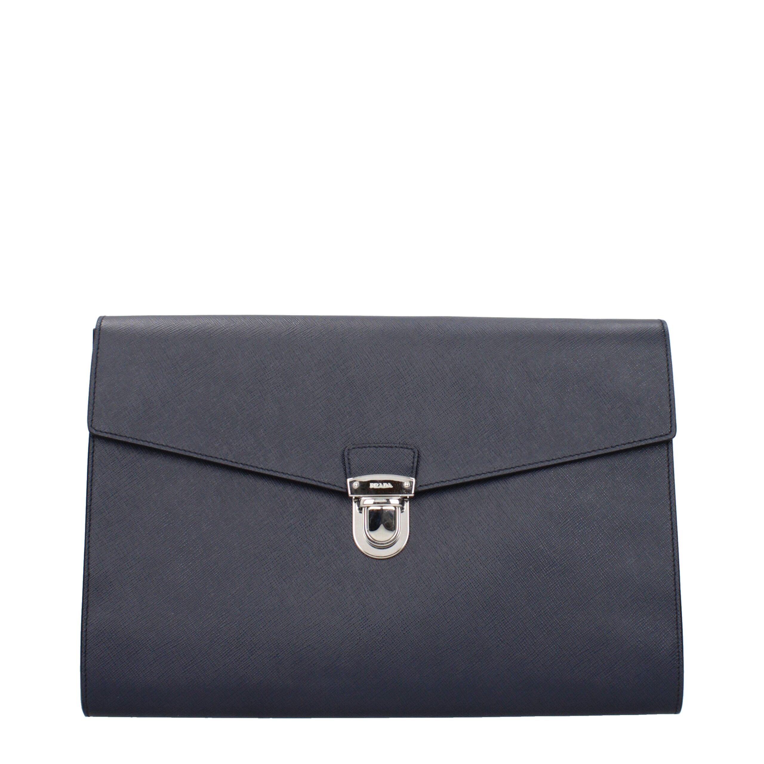 Blue Leather Clutch Bags