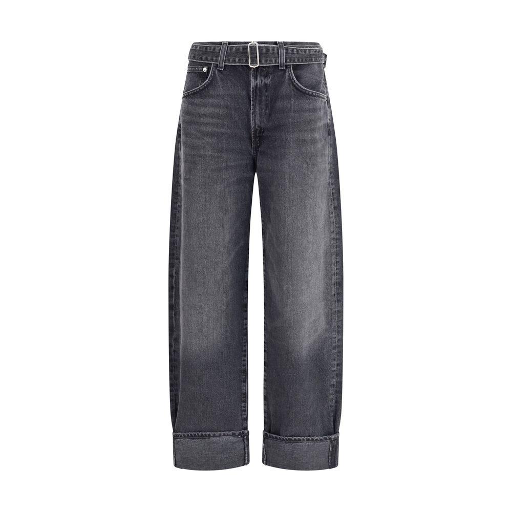 Cuffed Taper wide Jeans
