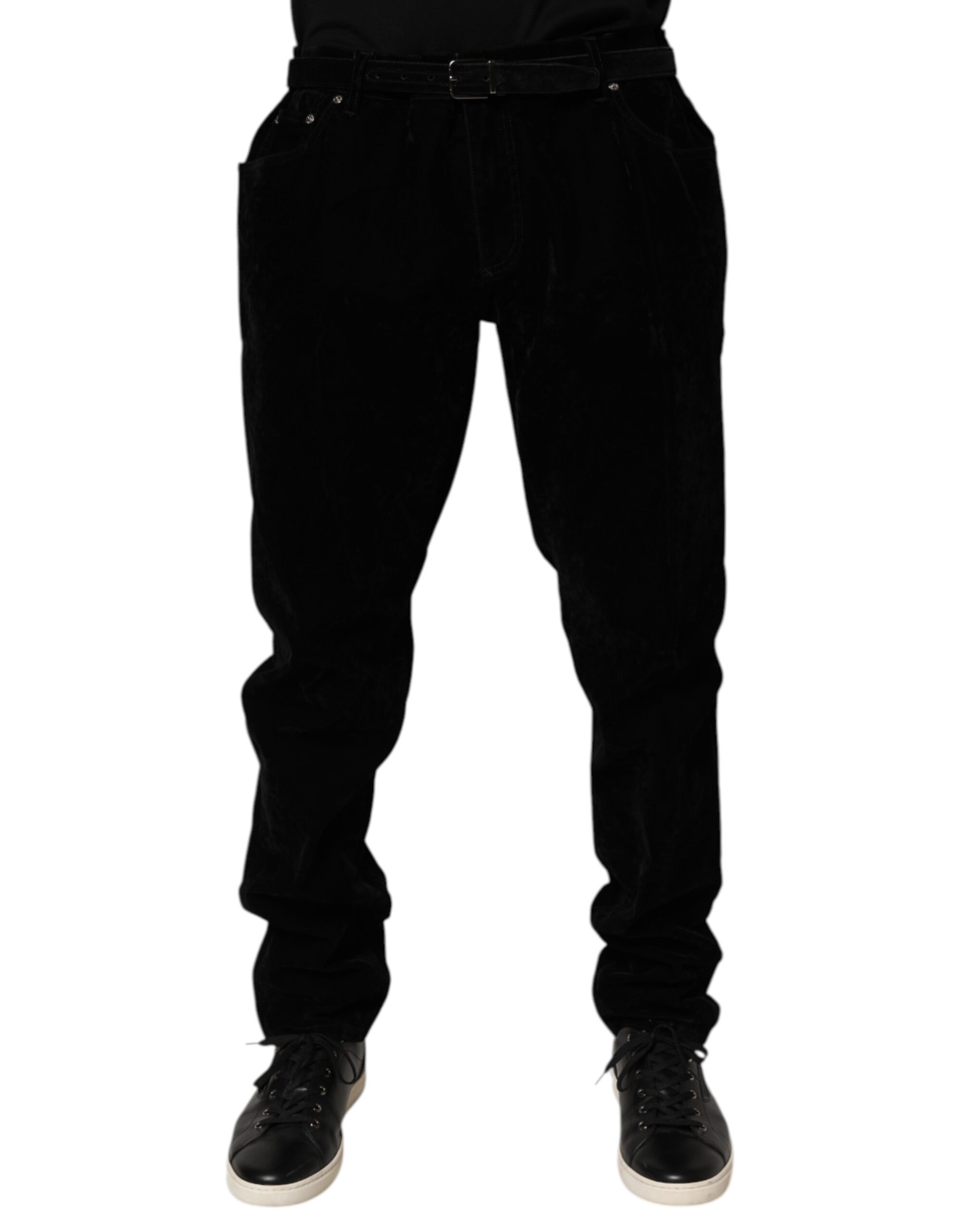 Black Cotton Slim Fit Denim Trouser Jeans
