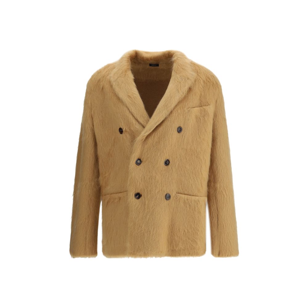 Double-breasted cashmere and mohair Jacket