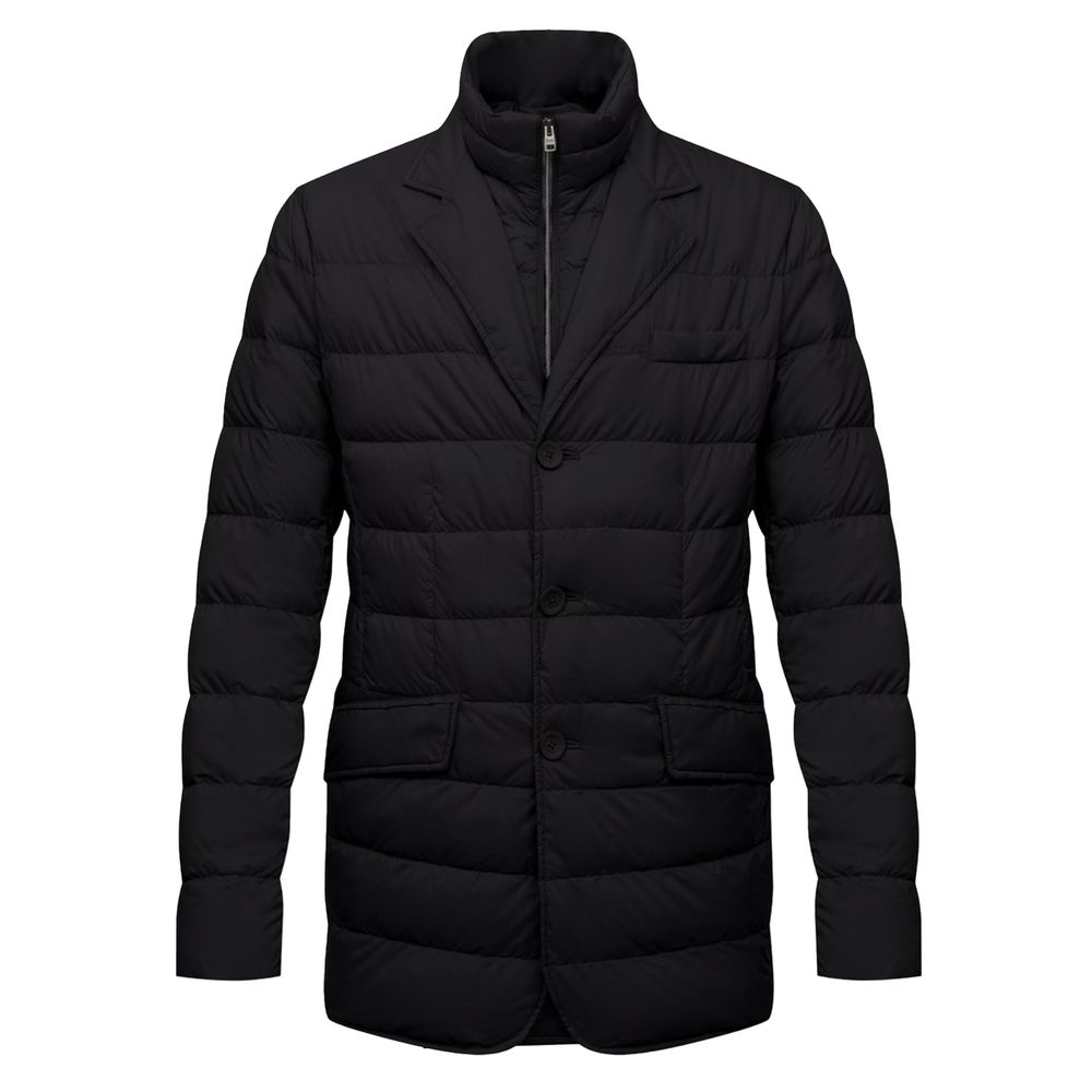 Black Polyamide Men Jacket