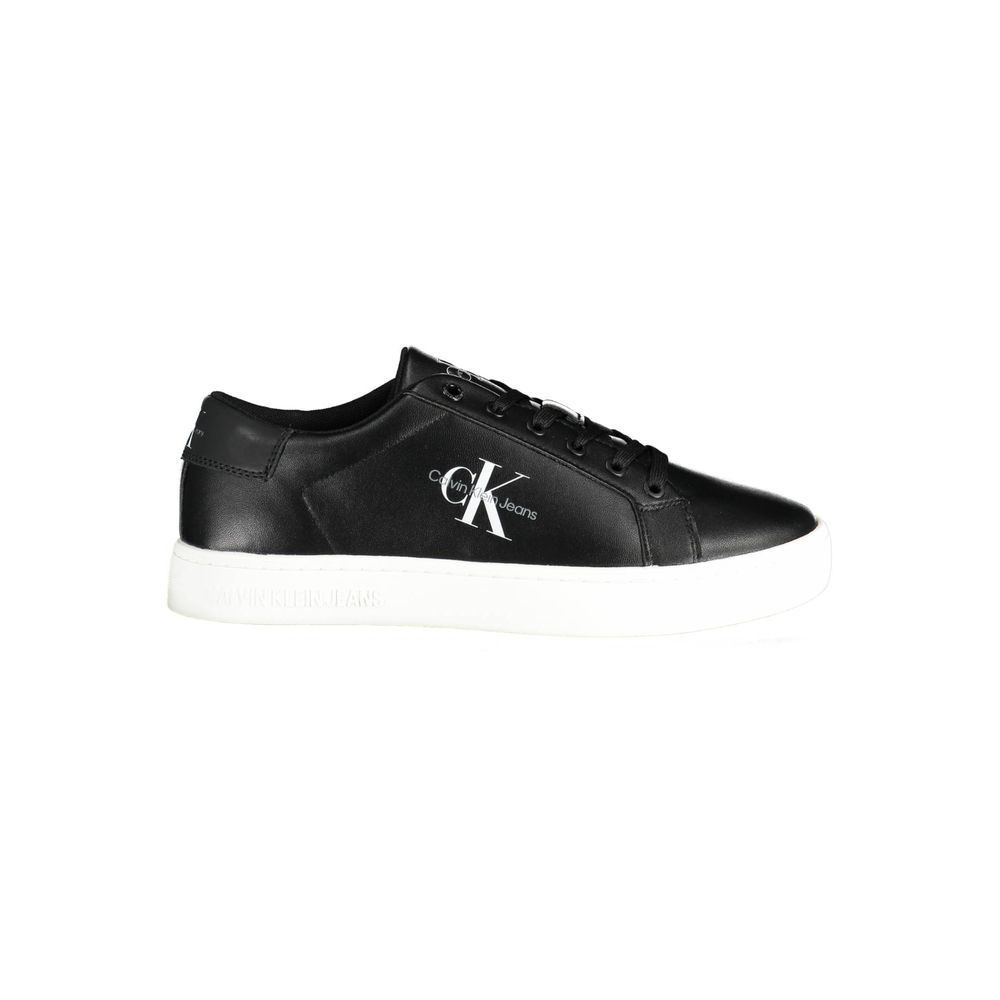 Black Polyester Men's Sneaker