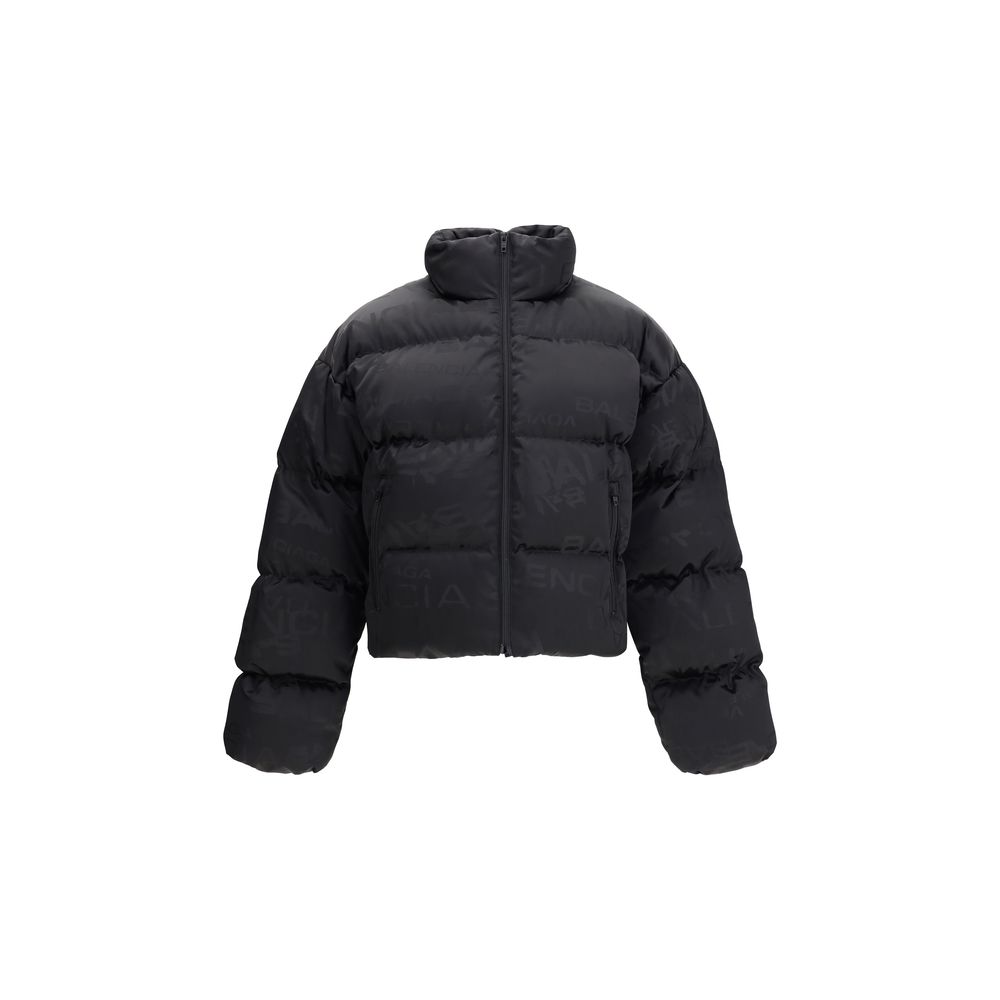Cropped Puffer Jacket with logo motif