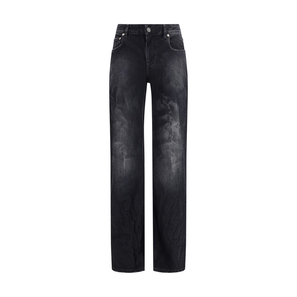 Wide-leg Cotton Jeans