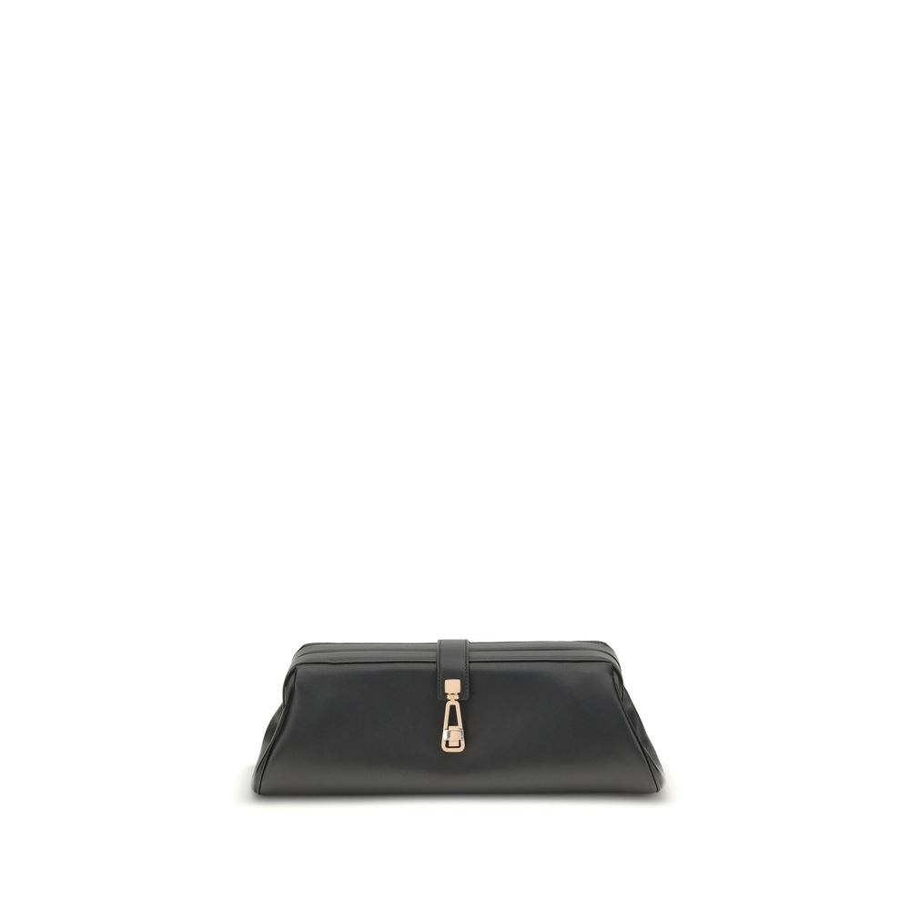 Black Calf Leather Bos Taurus Clutch Bag