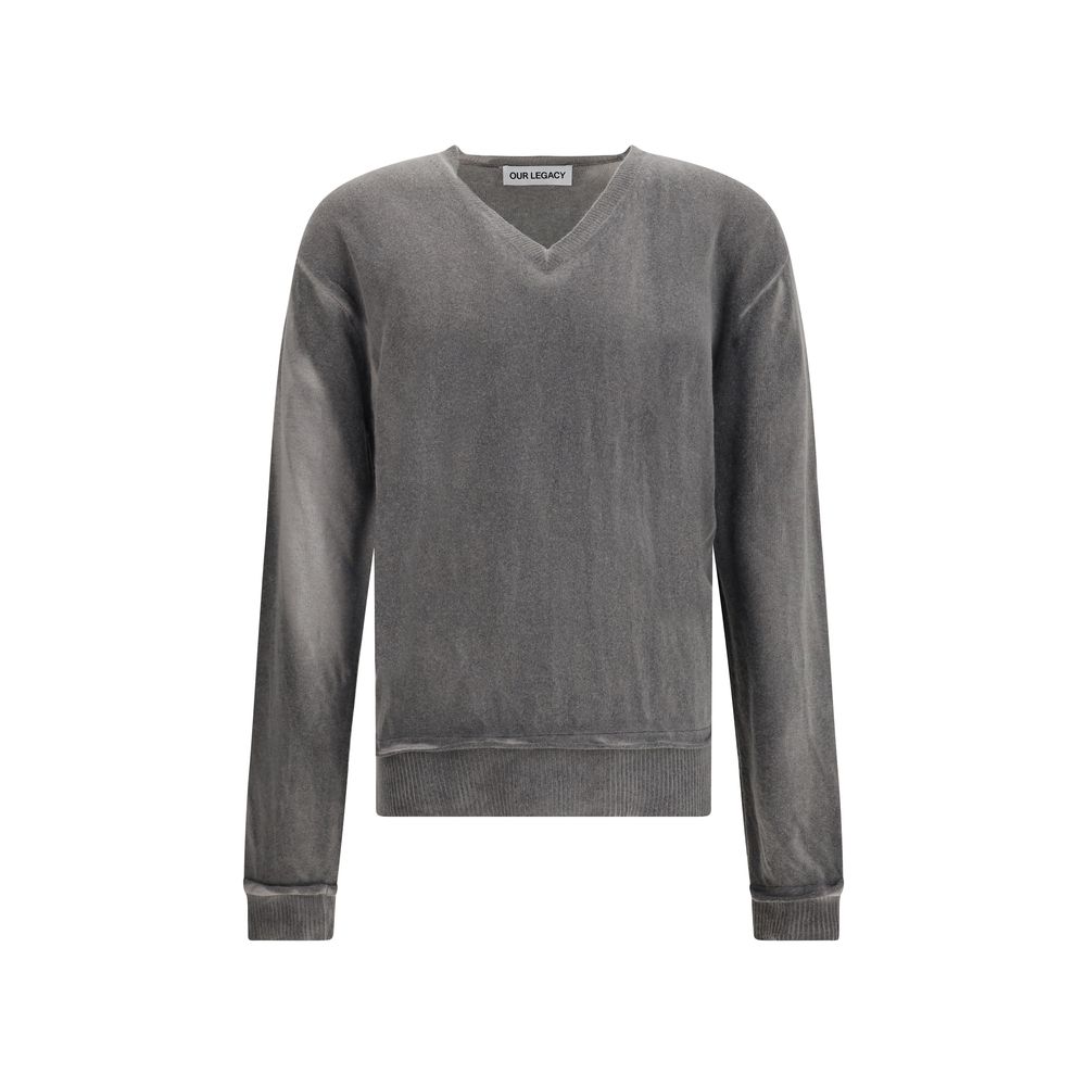V neck Grey Sweater
