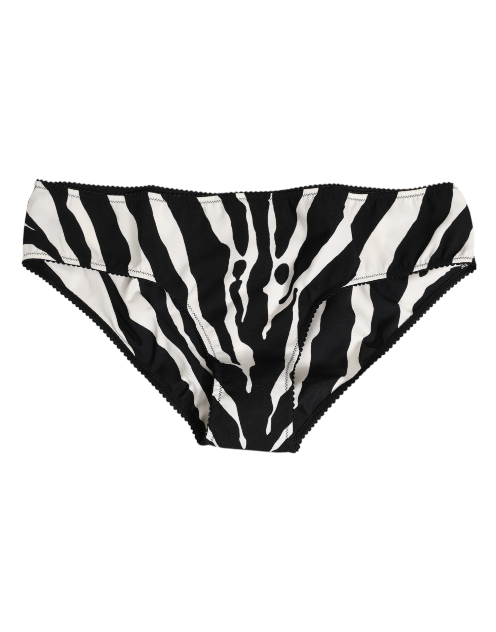 Black White Zebra Print Slip Briefs Underwear