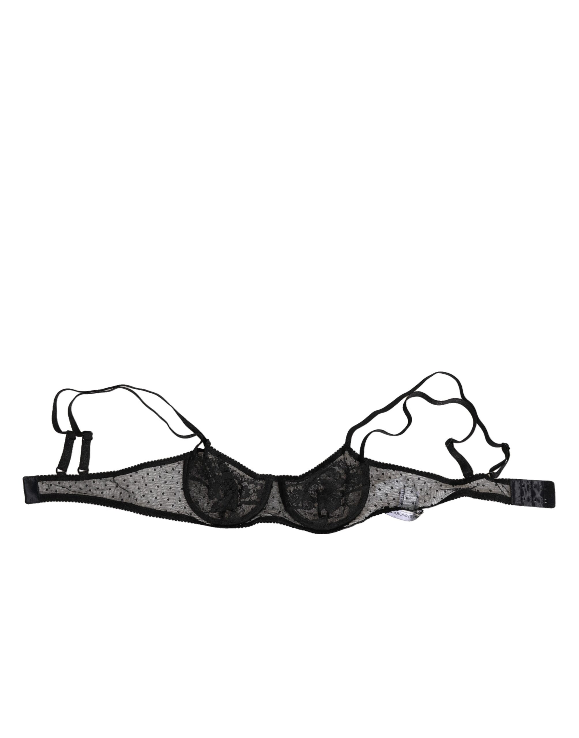 Black Floral Underwired Balconette Bra Underwear