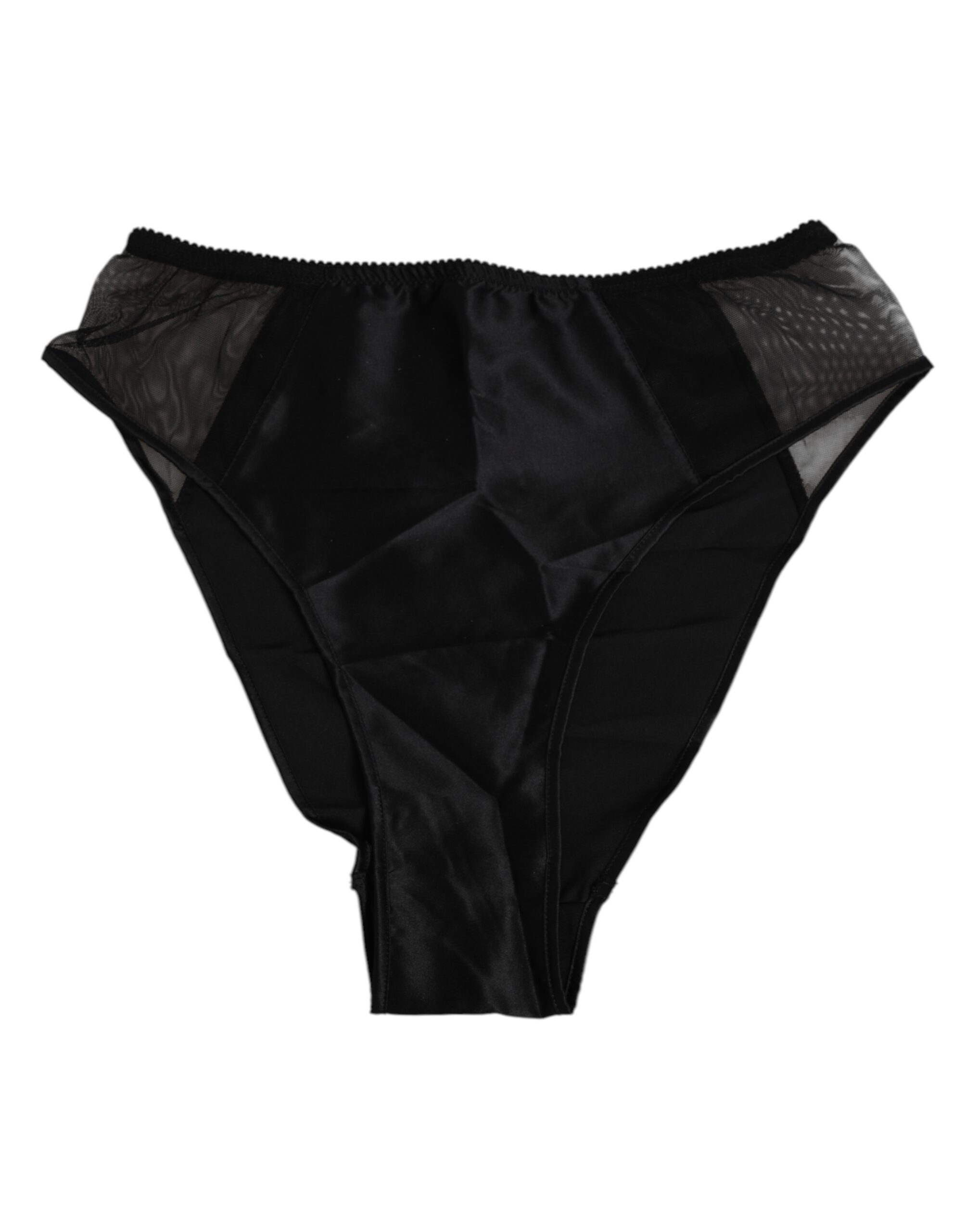 Black Silk Stretch High Waist Panty Underwear