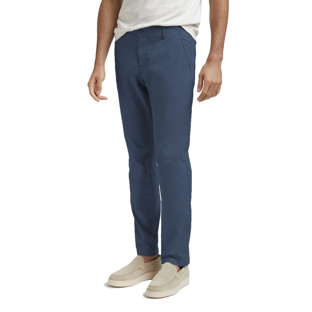 Blue Cotton Men's Trouser