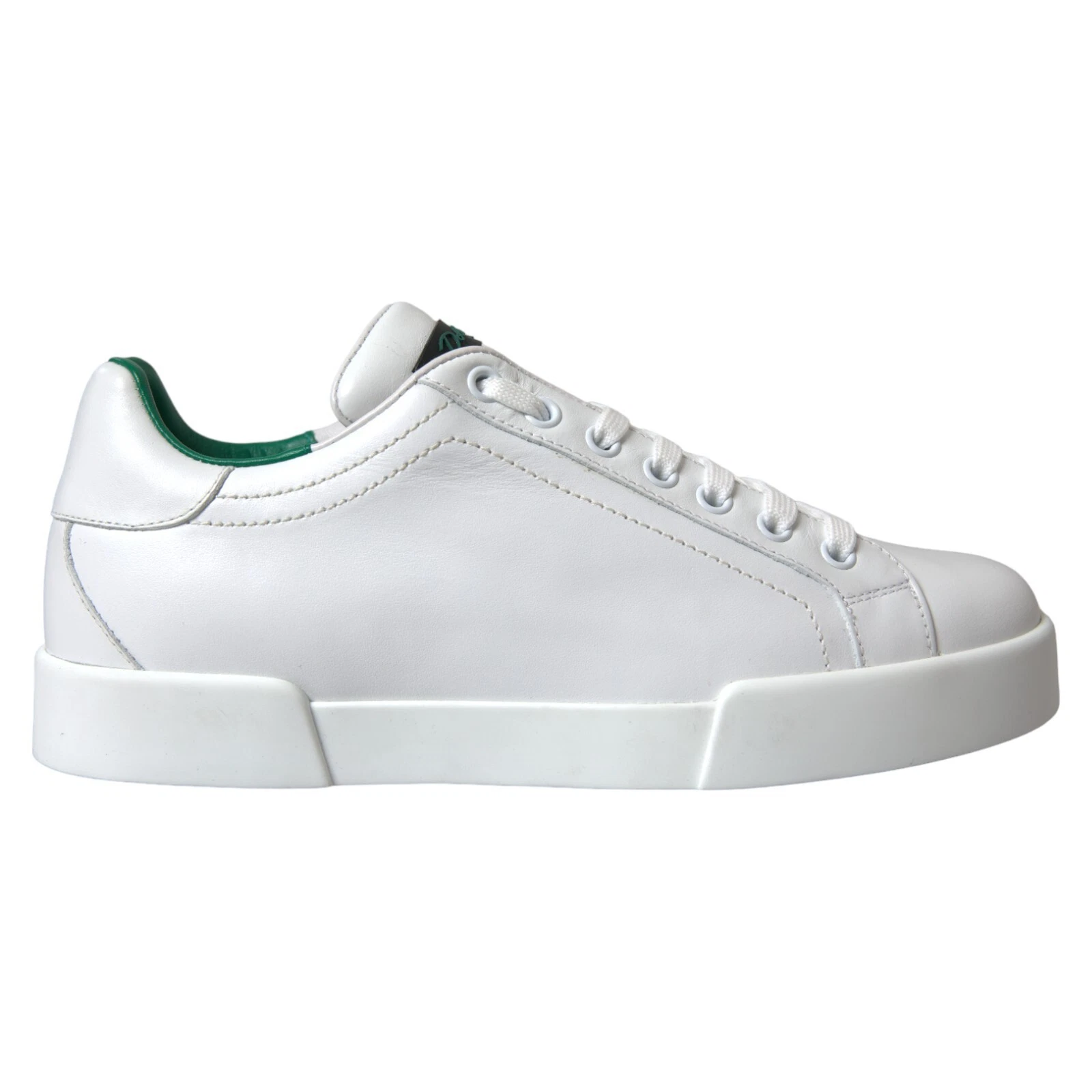 White Calf Leather Low Top Sneakers Shoes