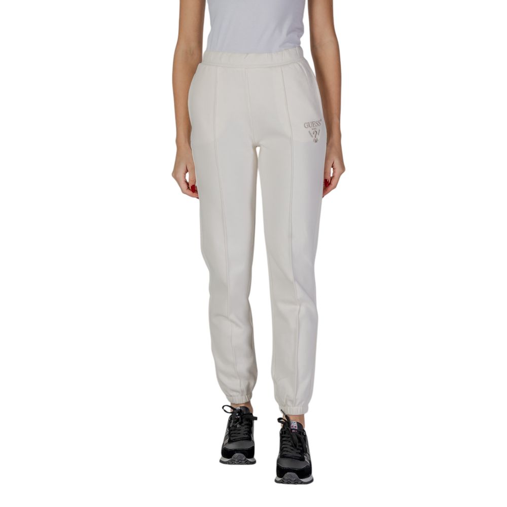 Cream Polyester Joggers Workout Pant