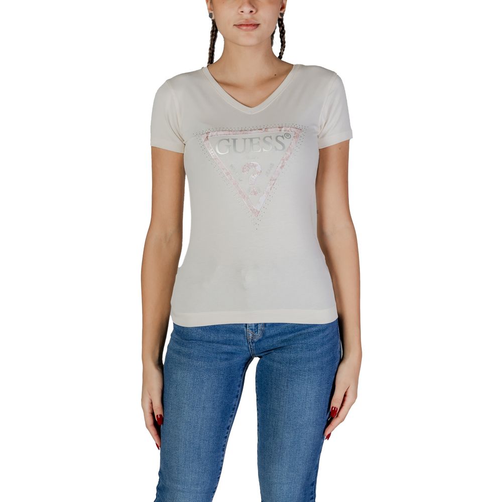 Cream Cotton T-Shirt